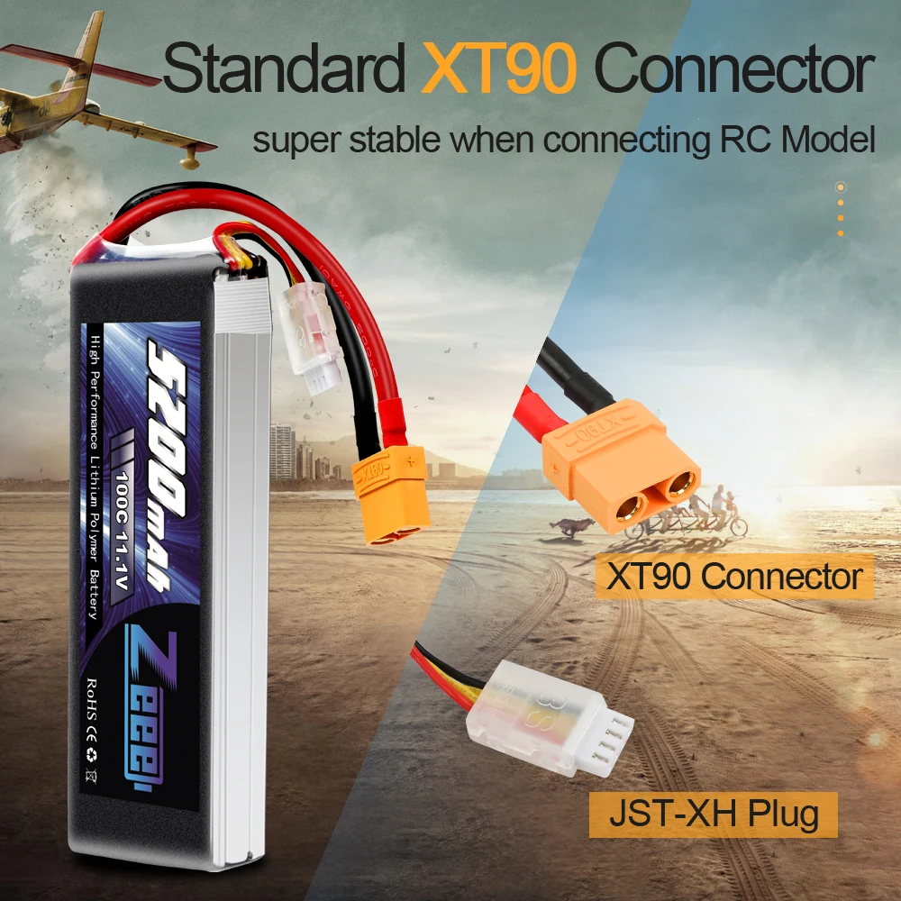 zeee 5200 мач 100c 111 в 3s литий полимерный а