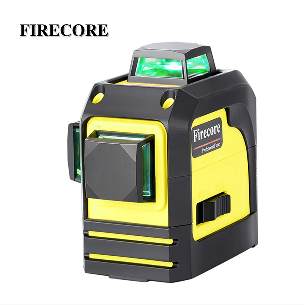 FIRECORE 3D F93TG 12 линий зеленый лазерный уровень самонивелирующийся 360 горизонтальный и вертикальный крест супер мощный зеленый лазерный луч линии