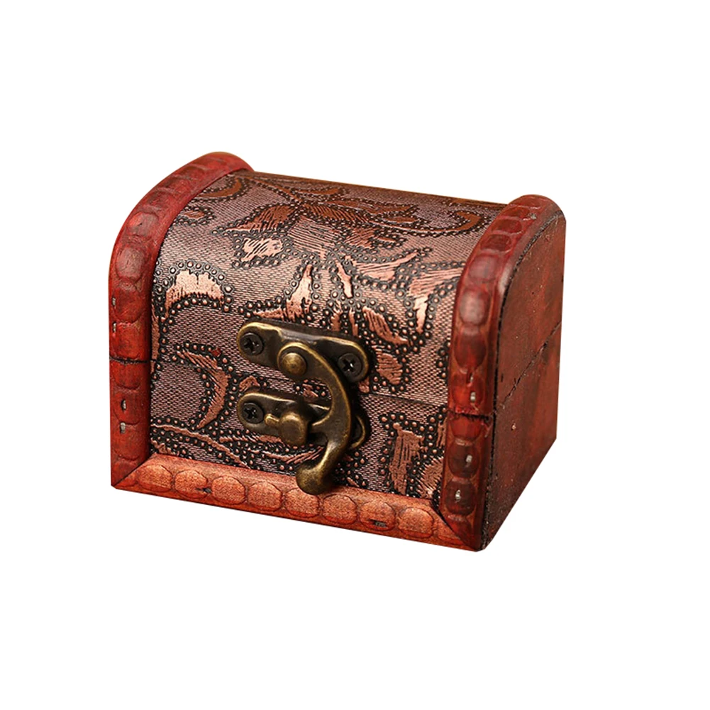 Винтажный декоративный чемодан для хранения Маленькая деревянная коробка в