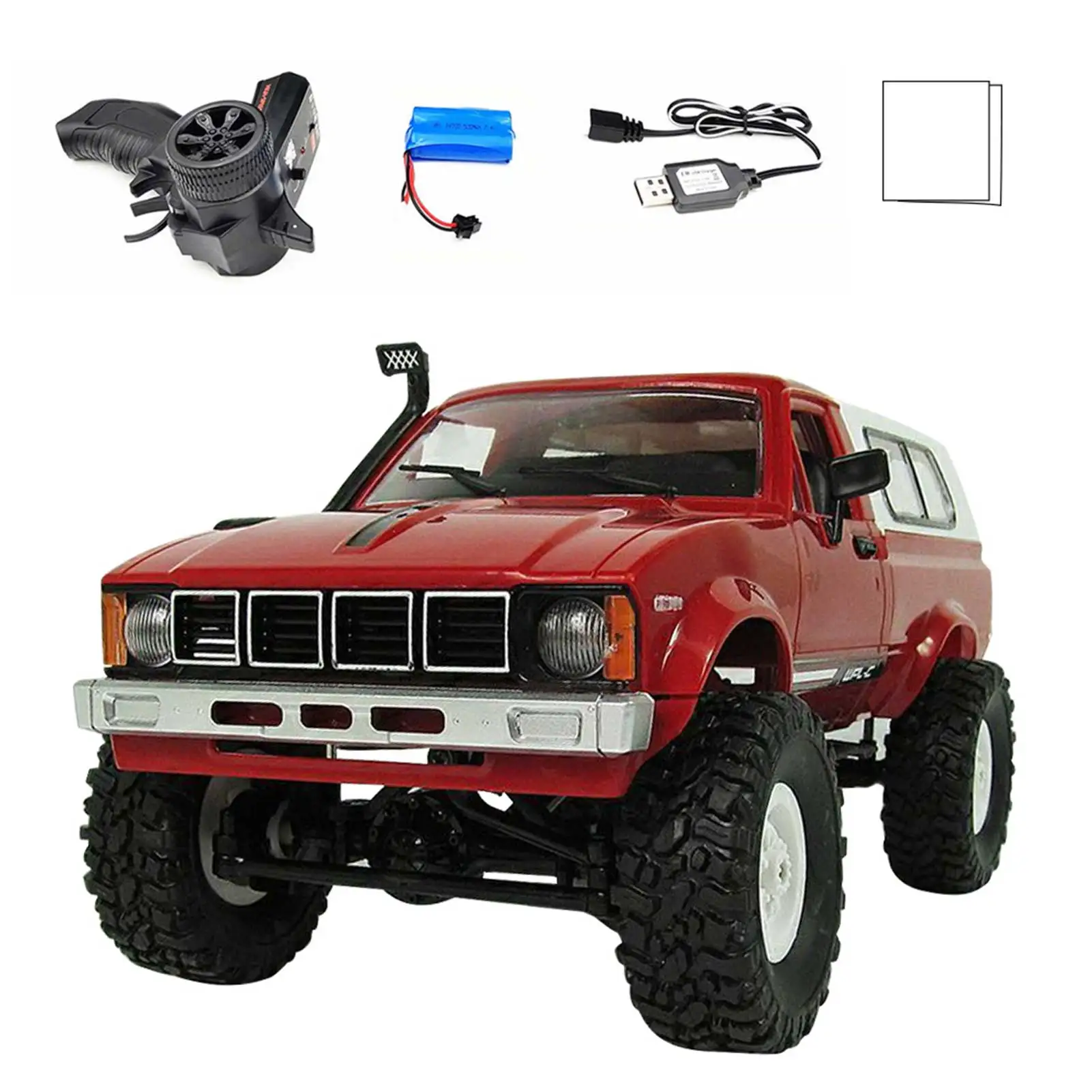 

Remote Control 4WD Climbing Vehicle Children Kids Gift Truck RC Car Pickup Racing Speed Electric Model Toys DIY For WPL C24-1