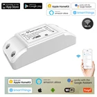 Умный беспроводной Wi-Fi выключатель Tuya, модуль контроллера освещения, 10 А, релейный переключатель для Apple Siri Homekit, Alexa Google Home Homekit