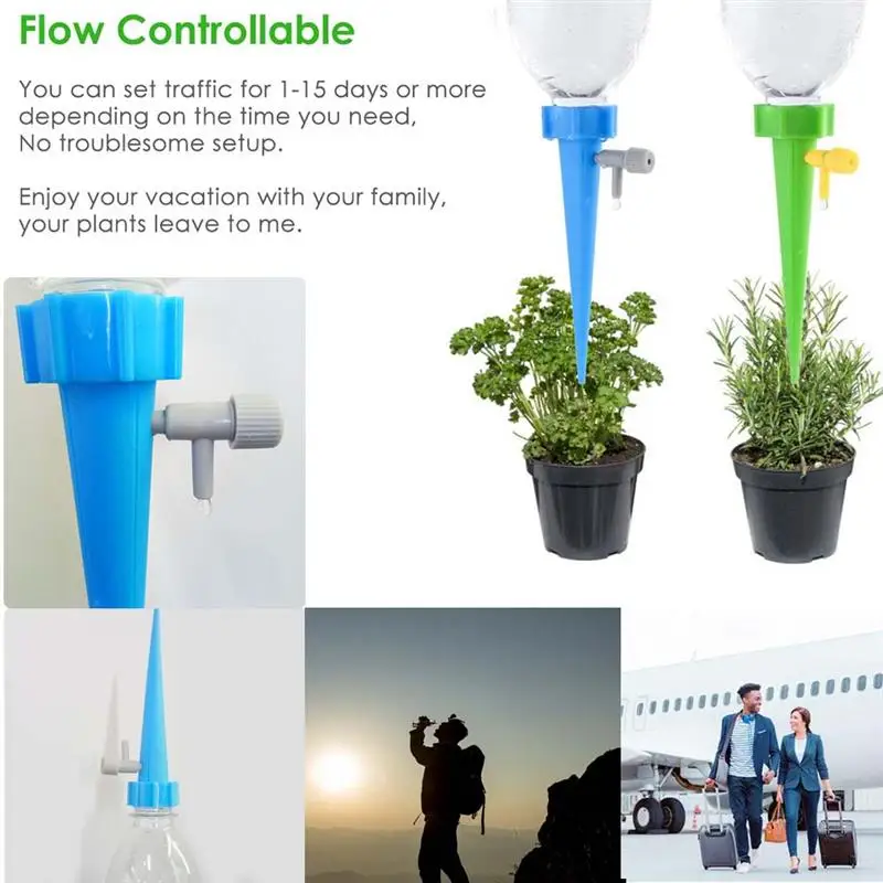 1/6/12PCS Self-Contained Auto Drip Irrigation Watering System Automatic Spike For Plants Flower Indoor Household | Дом и сад