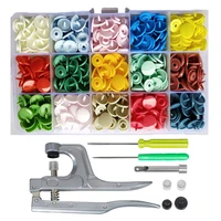 360 sets t5 plastic snap button with snaps pliers tool kit organizer containers bibs rain coat crafting diy home tailor