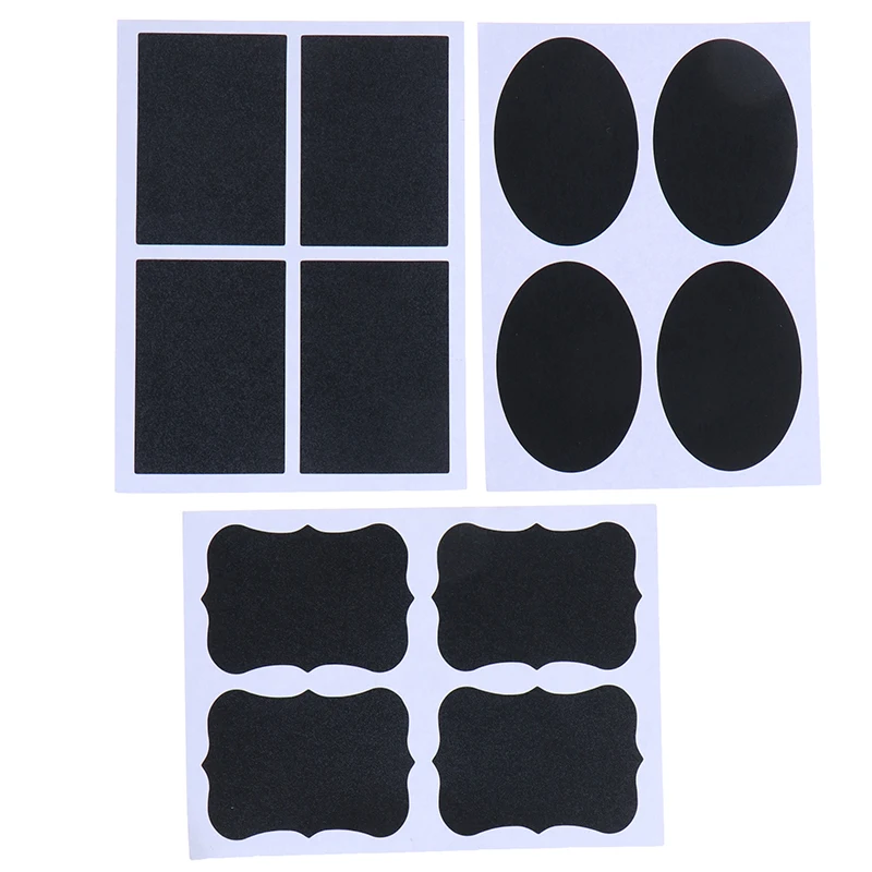 

9 Sheets=36 X Sticker Labels Blackboard Sticker Children Tag Home Kitchen Jars Bottle Tags 3.5*5cm Rewriteable Stickers