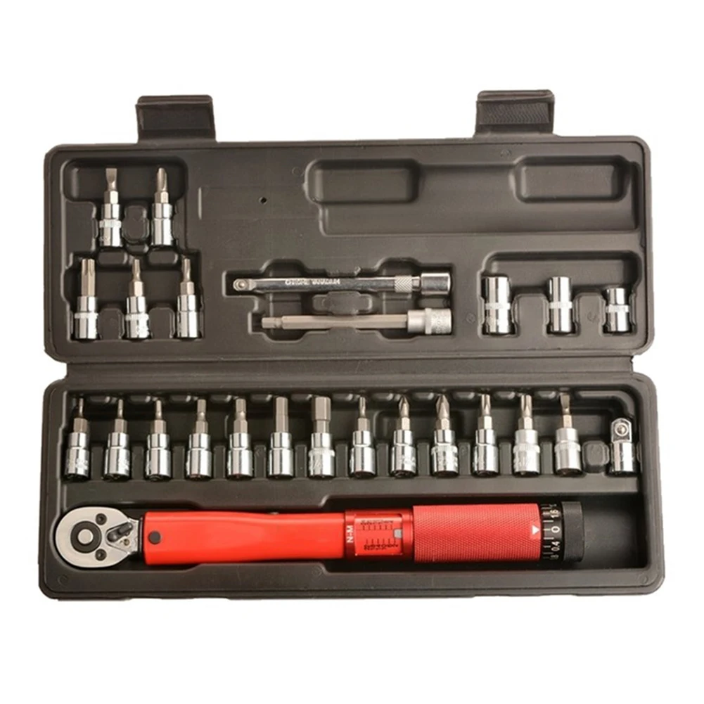 20/25pcs Bicycle Repair Adjustable Torque Wrench Reversible Click Type MDJ998 | Инструменты