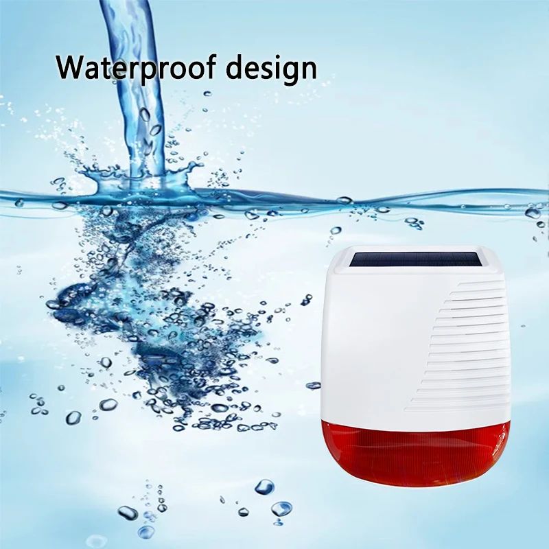 Беспроводная Внешняя Солнечная Сирена с детектором 433 МГц и дверным датчиком для