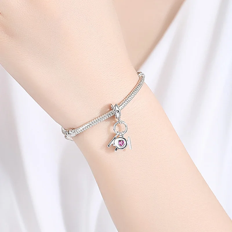 Розовыми камнями для мамы с позолоченным кольцом подходит оригинальные Подвески