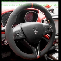 for maserati levante quattroporte president ghibli hand sewn leather car steering wheel cover car accessories