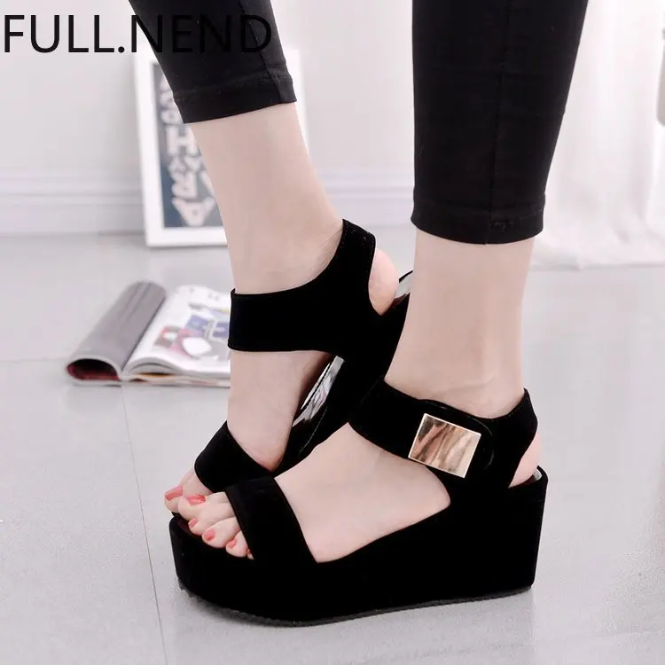 

Women's Sandals Black Wedge Sandals Women Summer New Style 2021 Women's Shoes Platform Bottom Sandals Women 2021