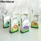 OurWarm 612 шт Животные вечерние Бумага конфетная Подарочная сумка подарки для гостей детей джунгли вечерние пользу детских празднований дня рождения украшения