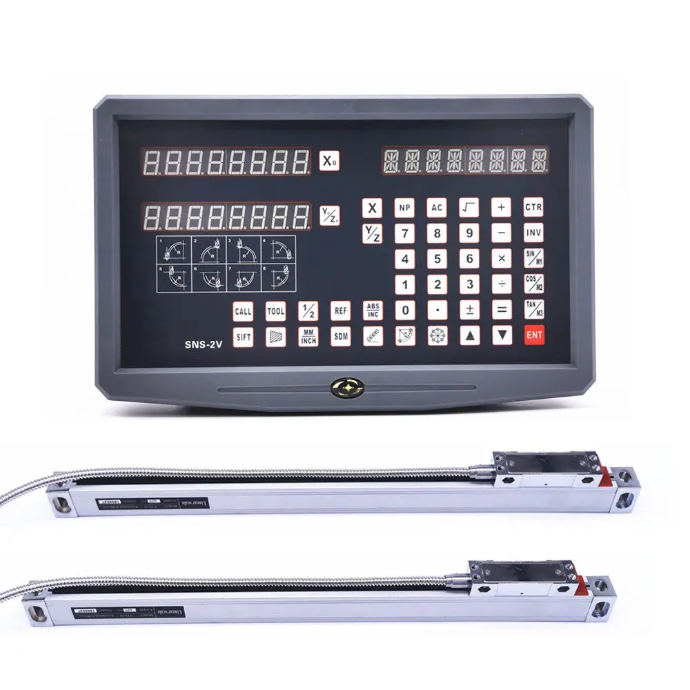 SNS 2V 2 Axis DRO цифровая индикация 110 В/220 В и шт. линейных стеклянных шкалы оптический