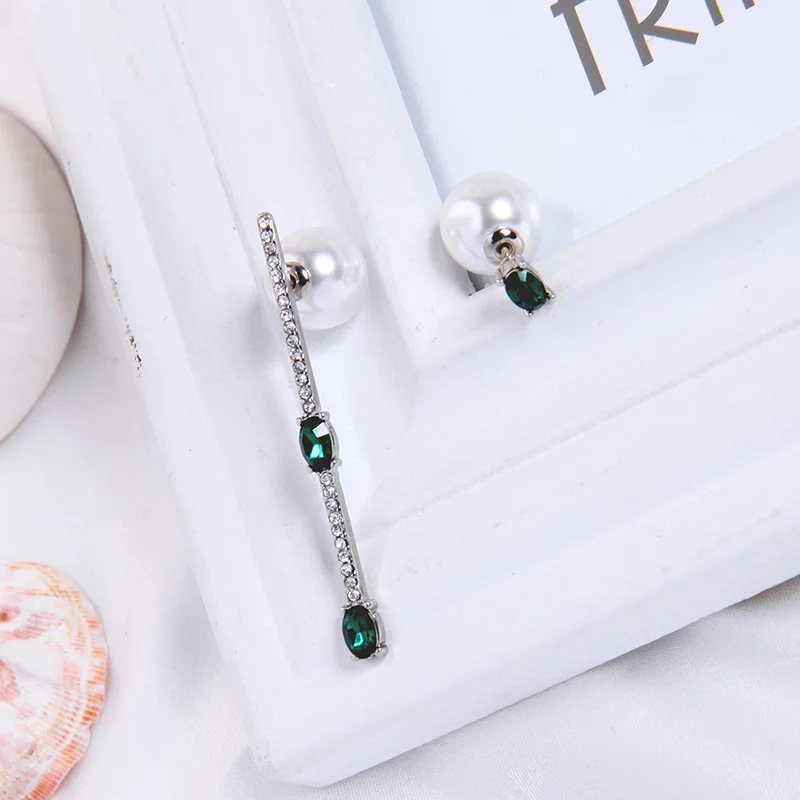 Стильные серьги гвоздики для женщин новая Асимметричная Серебристая акриловая