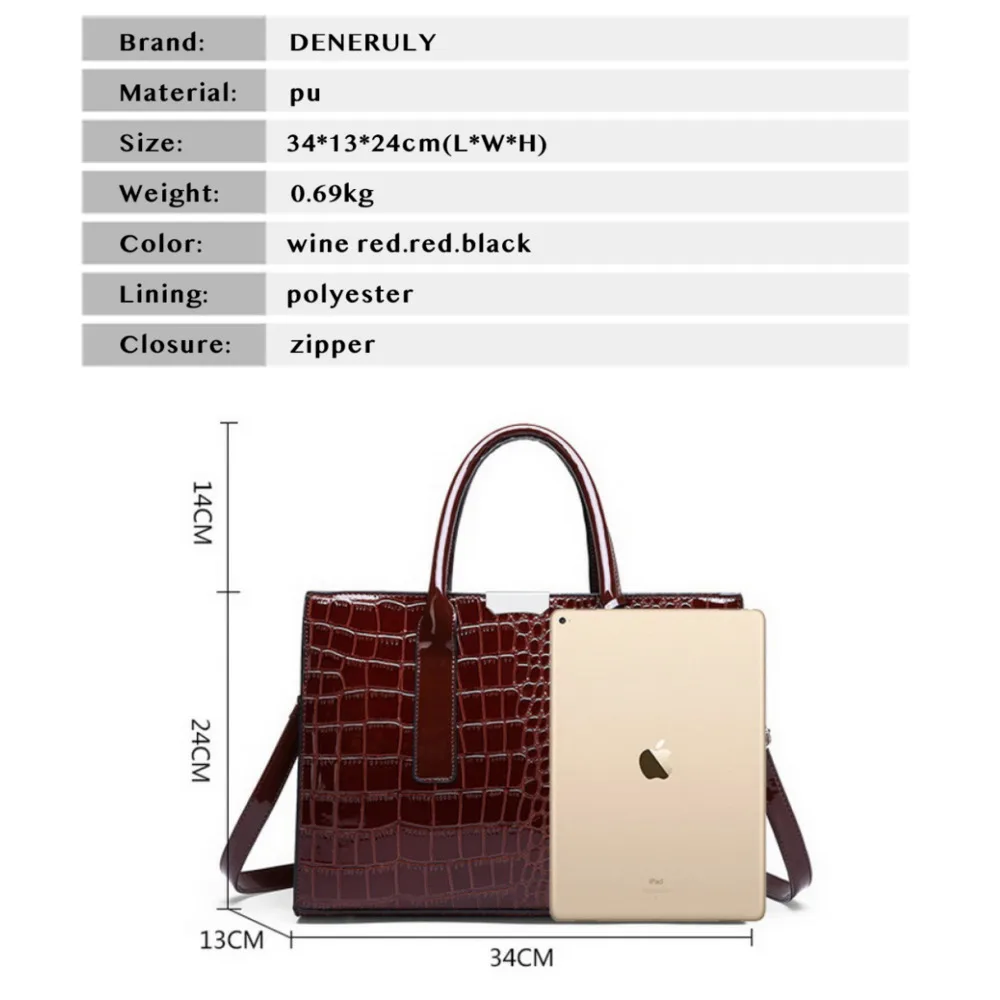 2019 сумка женская из крокодильей кожи для женщин портфель женский Аллигатор сумки