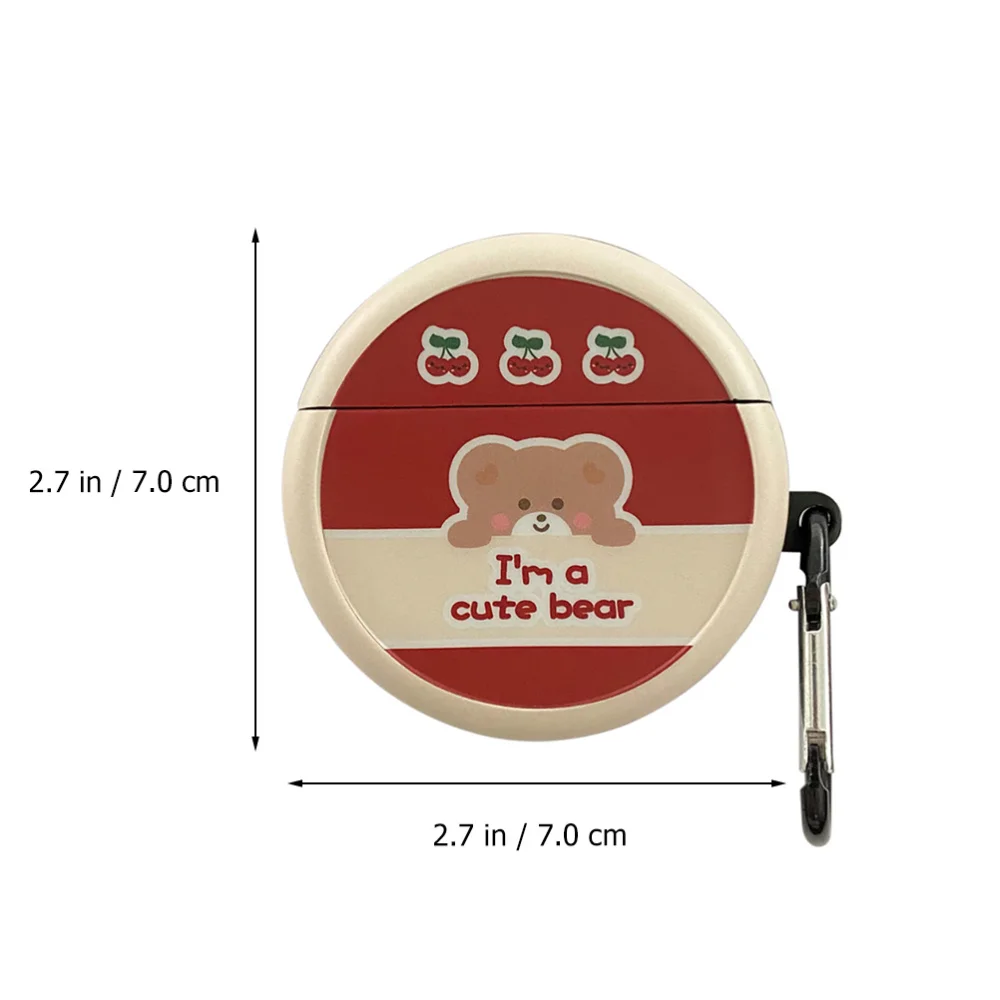 

1Pc Cherry Bear Wireless Earphone Case Compatible for Huawei Freebuds3 (Red)