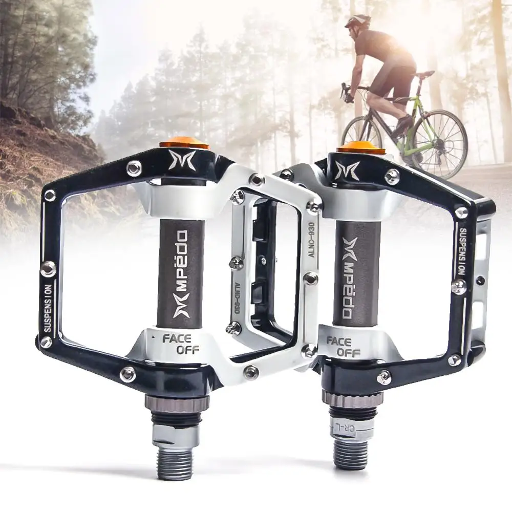 

Non-Slip Mountain Bike Pedals,Ultra Strong Colorful Cr-Mo CNC Machined 9/16" 3 Sealed Bearings for Road BMX MTB Fixie Bike