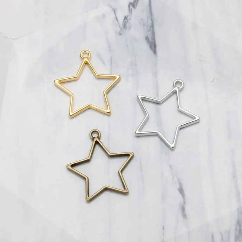 10 шт рамка Подвеска открытая задняя Геометрическая полая смола Изготовление