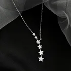 Ослепительный семь ожерелье со подвеской из звезд для детей с рисунком Звезды, цепочка с кулоном колье ожерелье, свадебные ювелирные изделия для ювелирных изделий