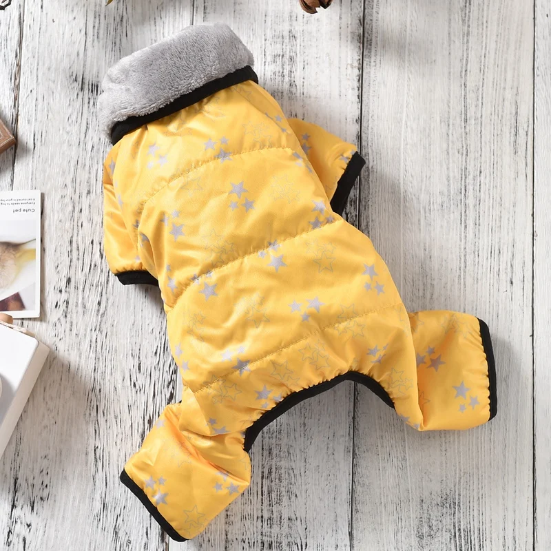 Зимняя Теплая Одежда для собак Толстая куртка спортивный костюм с маленькими