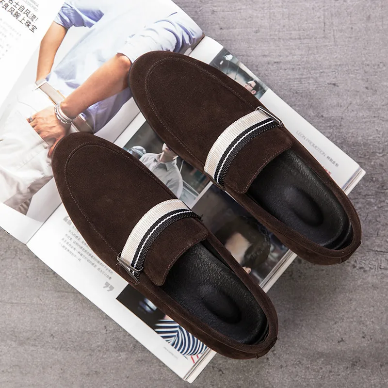

Luxurious Light Shoes For Men Men's Casual Leather Party Slippers Formal New 2021 Trend Fashion Wear-resistant
