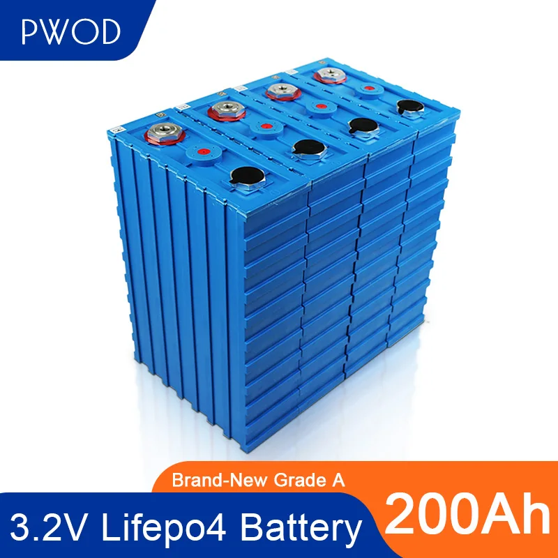 PWOD 3 2 V 200Ah 16 шт. Оригинальная батарея CALB пластиковая оболочка Lifepo4 solar12V 24V 48V 200AH