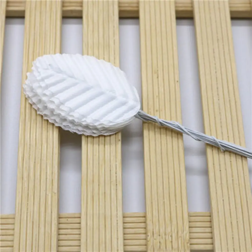 white 30 шт. мини нейлоновые шелковые листья в форме листа искусственные цветы для украшения свадьбы DIY ВЕНОК подарок Скрапбукинг Ремесло поддельные цветы - Цвет: white