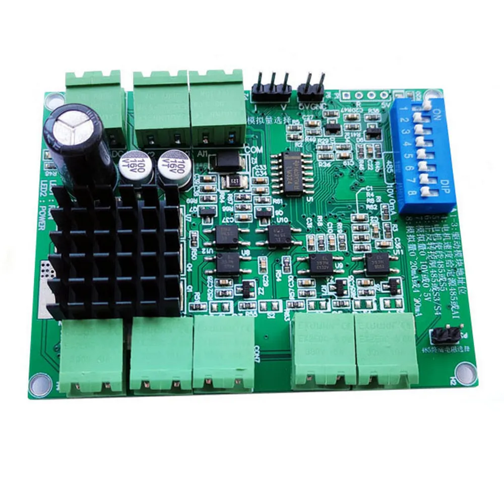 

Dc Motor Driver RS485 Communication PLC Control Analog H bridge Governor Module board 180W12V/24V