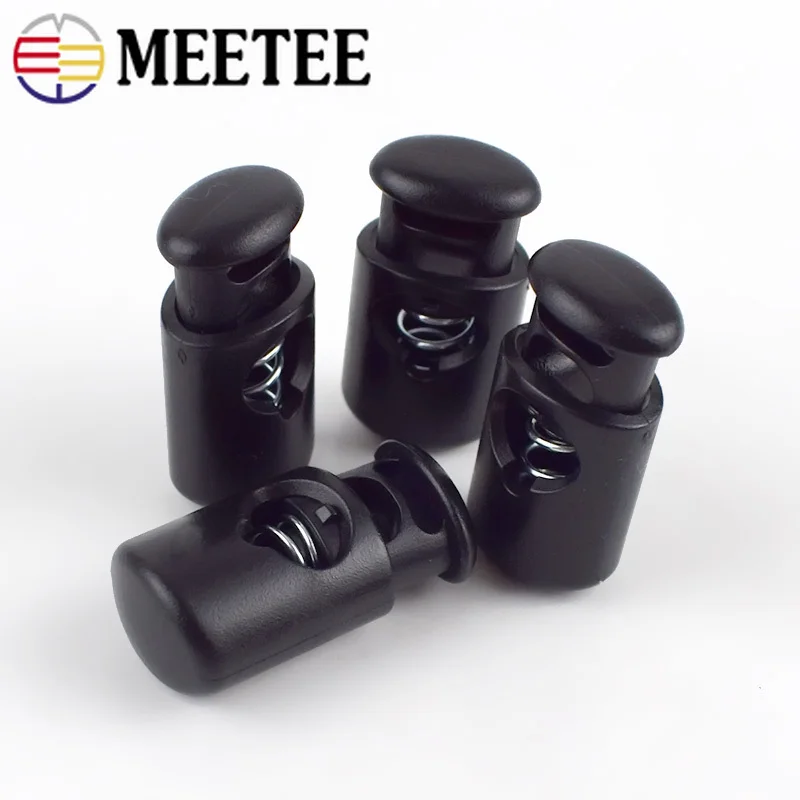 50 шт. Пластиковая Пробка для блокировки шнура 1 отверстие зажим фиксации шнуровки