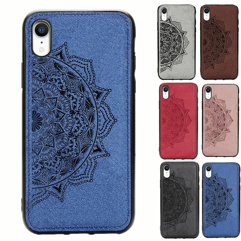 Тканевый чехол для телефона huawei p30 pro с тиснением мандалы однотонный защитная