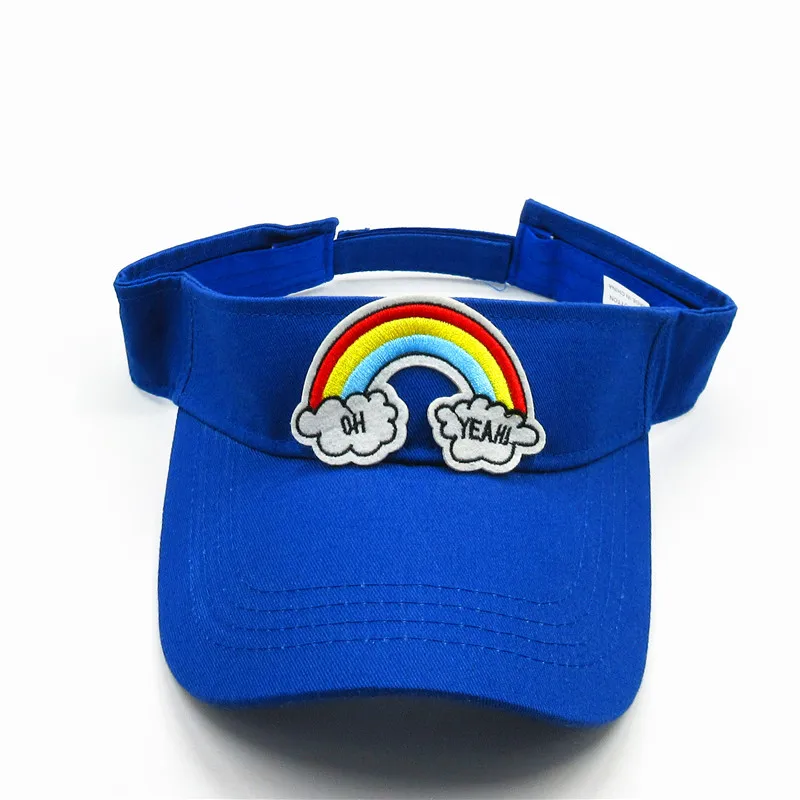 

Cartoon rainbow embroidery Visors Baseball Cap Adjustable Snapback cap for men and women 16