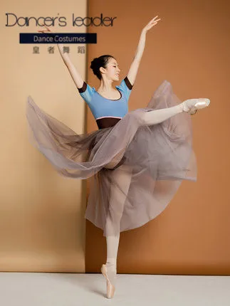 

Ballet Leotards For Women Practice Costume Puff Sleeve Rhythmic Gymnastics Leotard Actress Dancewear Costume