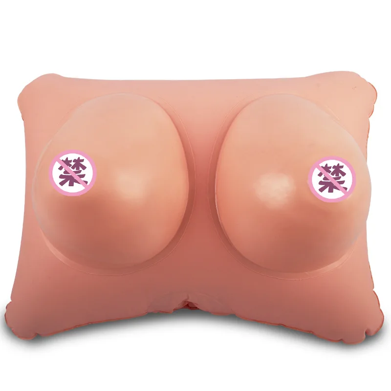 Надувная подушка для секса груди модель соски из ПВХ телесного цвета вагинальные