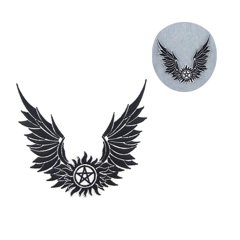 

R945 1pcs Supernatural TV Series Cool Pacth Stickers Iron On Patches Diy Clothing Accessories Bag Badges Stickers