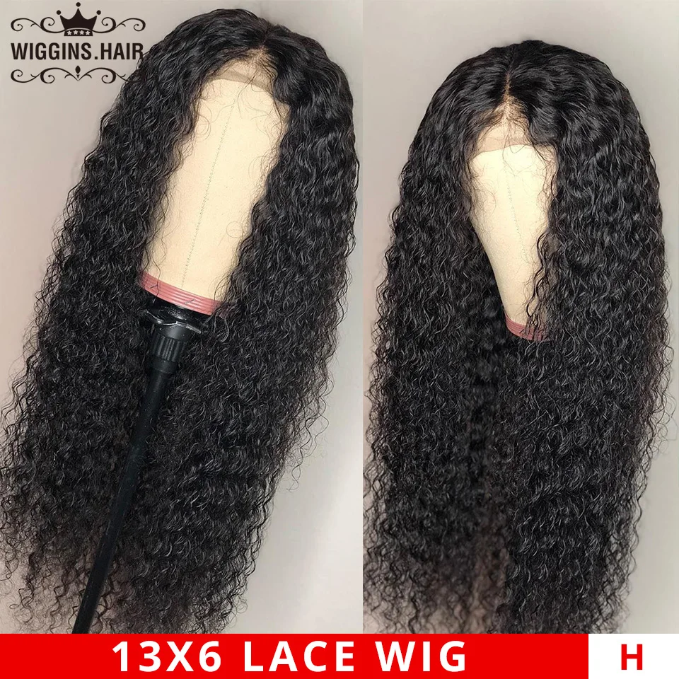 Wiggins13x6 афро кудрявые человеческие волосы парик для женщины Ple prucked кружева фронта