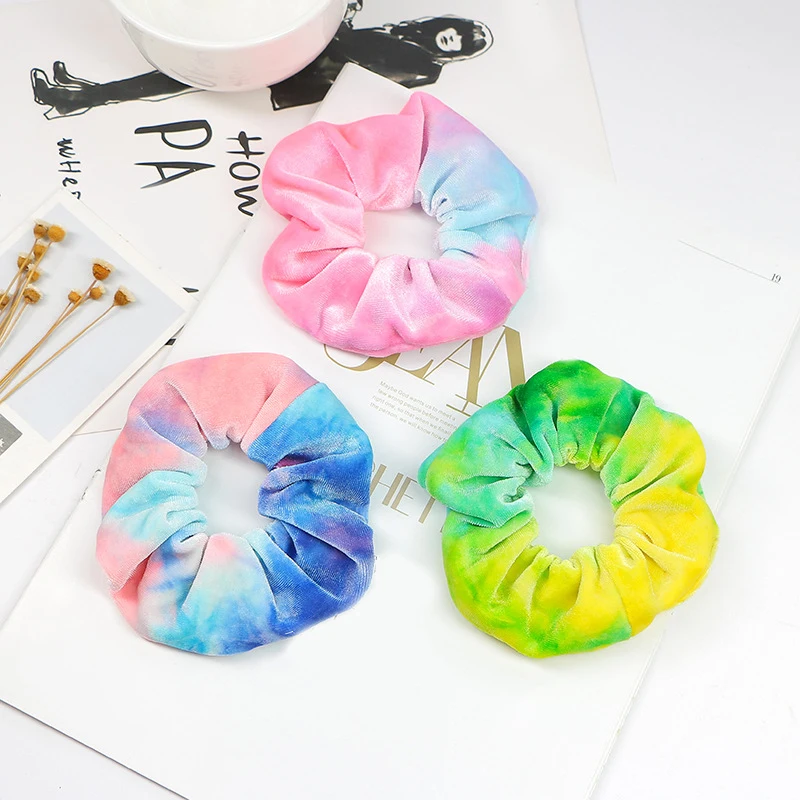 

Бархатные резинки для покраски волос, цветные аксессуары для волос для женщин и девушек, эластичные резинки для волос