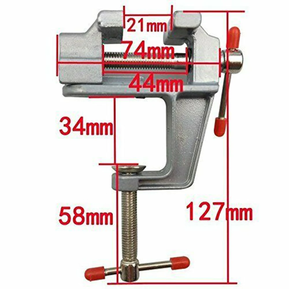 

1pc Mini Table Vise Swivel Lock Household Bench Screw Vise Aluminum Alloy For DIY Jewelries Craft Mould Fixed Repair Tool