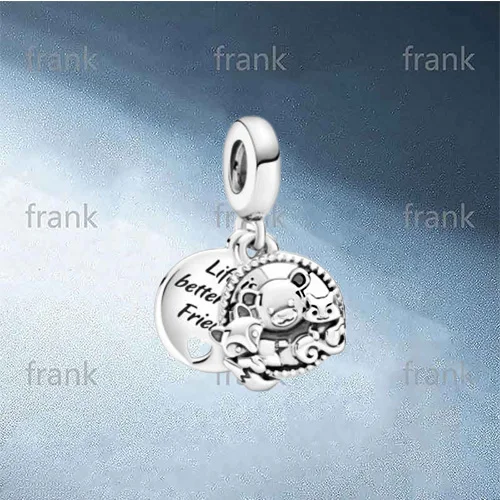

Cute letter bear Sterling Silver 925 Pendant 799078C00