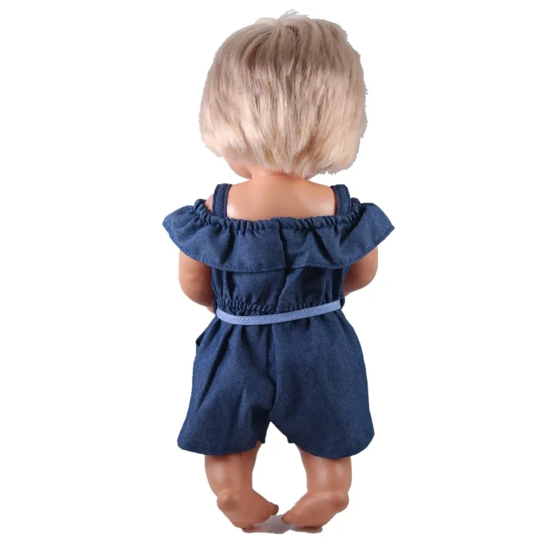 Doll Clothes Fit 41 cm Nenuco y su Hermanita Denim Suspender Jumpsuit For 16inch Outfits | Игрушки и хобби