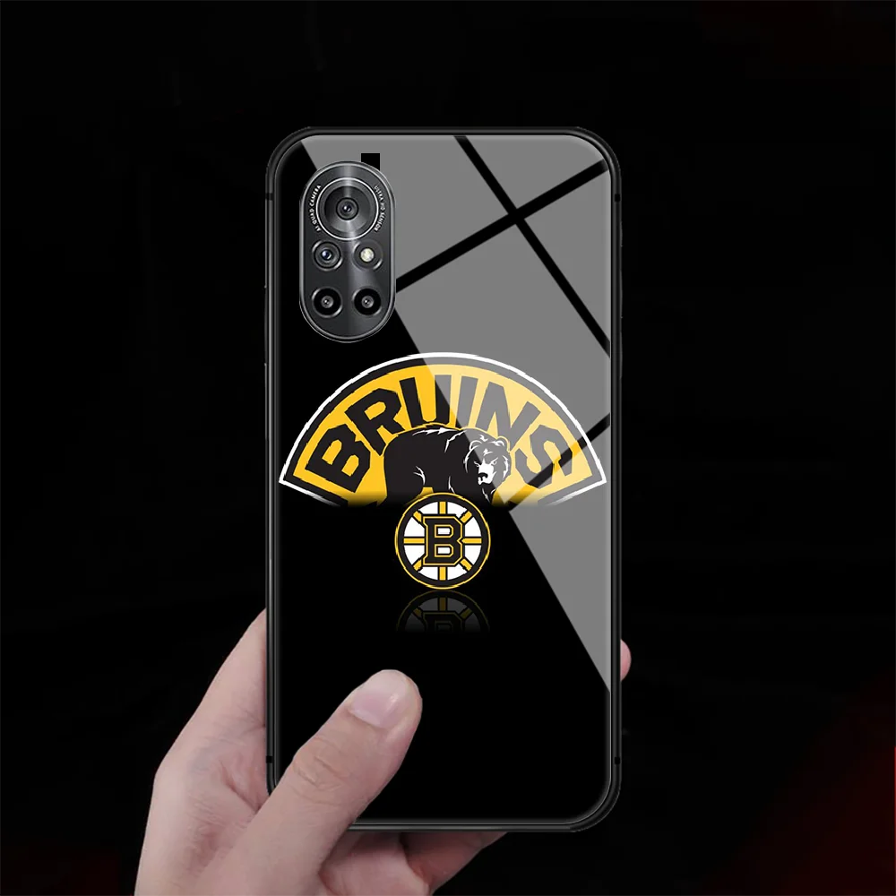 

Ice Hockey Boston Team Tempered Glass Phone Case Cover For Huawei Honor Oppo Reno Find X2 X3 5 7 8 9 10 20 A I X Pro Lite Pretty