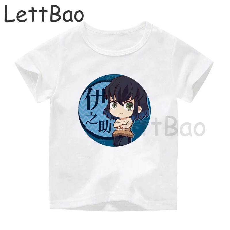 

Japanese Anime Demon Slayer T Shirt Girls Ulzzang Harajuku Hashibira Inosuke Shirt Cartoon Graphic Kimetsu No Yaiba Kids T-shirt