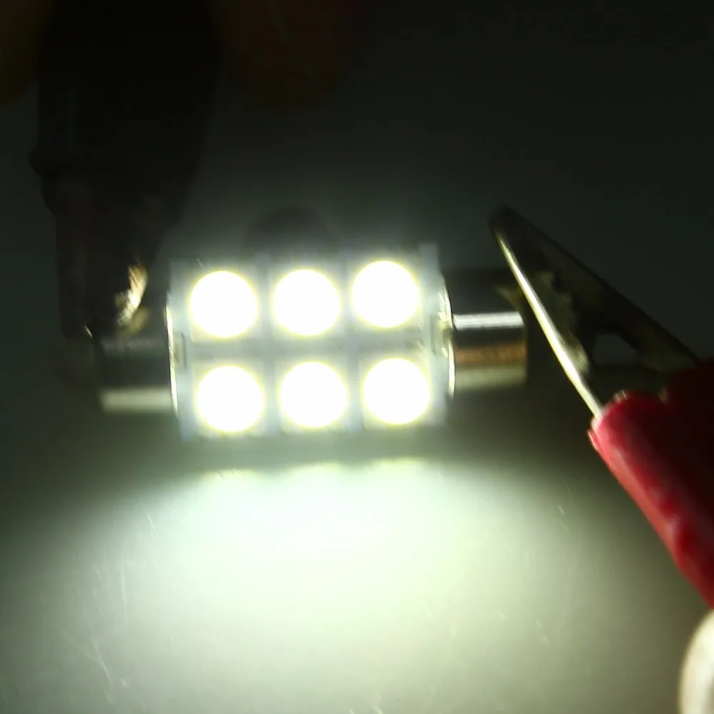 POSSBAY Универсальный 36 мм 5050 6SMD белый микро автомобиль грузовик внедорожник