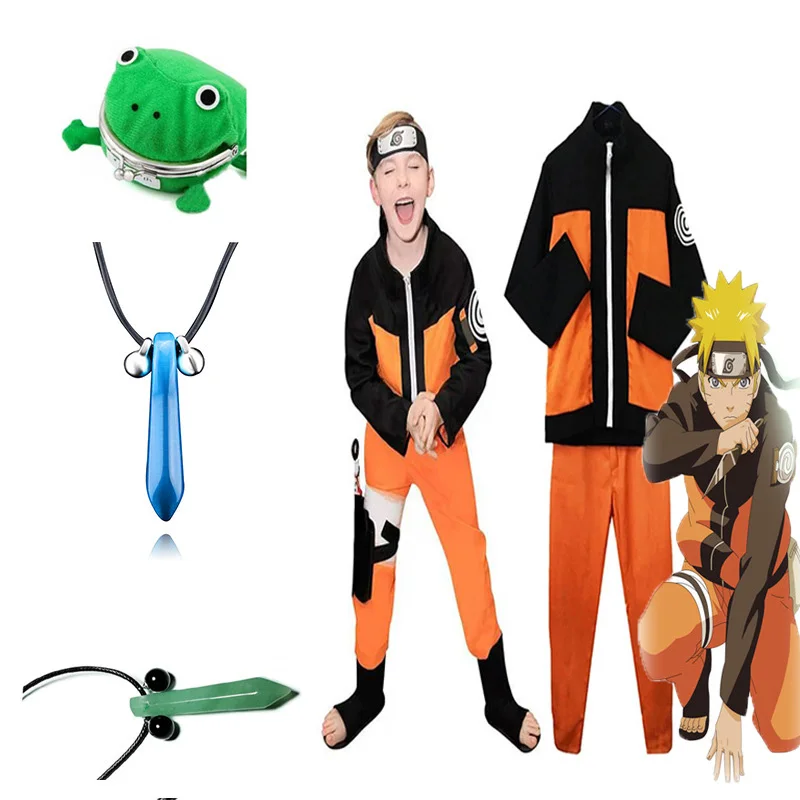 Костюм для косплея Узумаки из аниме Наруто костюм ниндзя мальчиков и девочек