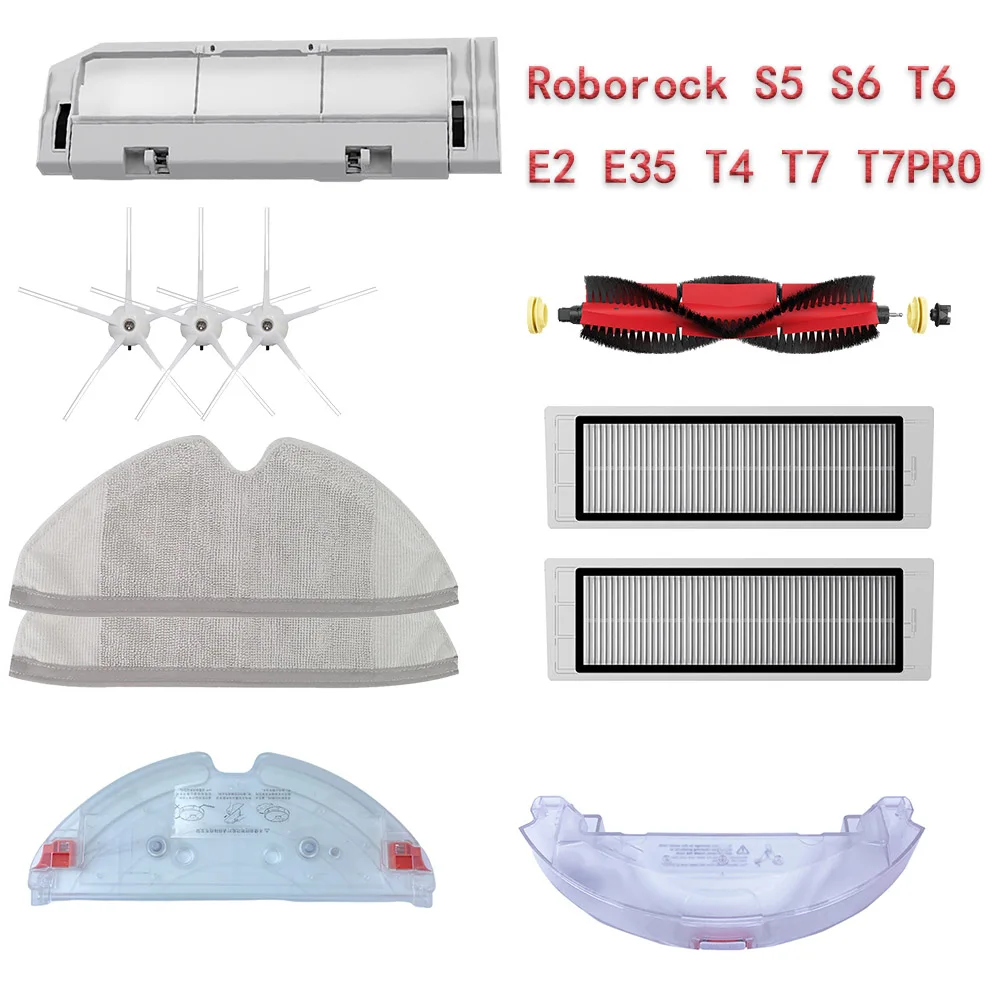 

Soft Silicone Rubber Side Brush HEPA Filter for Roborock S5 S6 T6 E2 E35 T4 T7 T7PRO Vacuum Cleaner Spare Parts cleaning brush