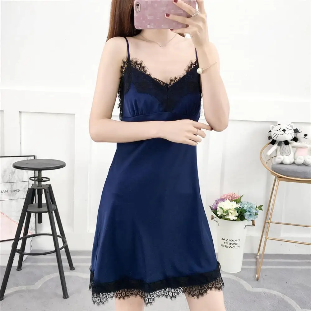 Пикантные женские ночные рубашки кружевное Ночное платье в стиле пэчворк