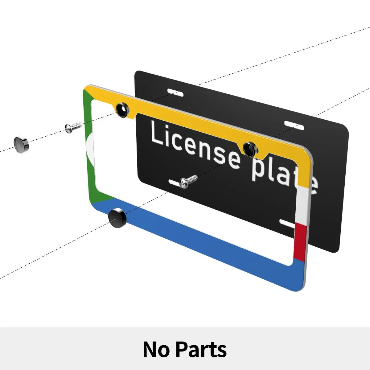 

Comoros Pattern Metal License plate frame decoration 16cmX31.3cm