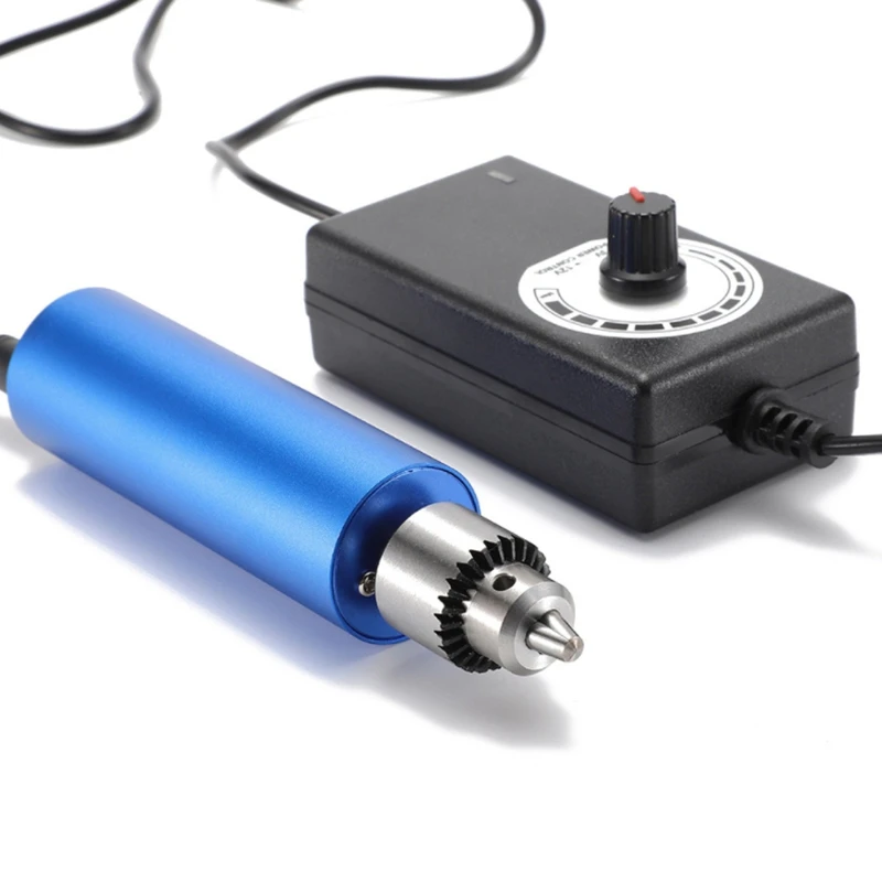 

1Set Stepless Speed Regulation Handheld Multifunctional Electric Drill Mini Electric Grinder Woodworking Drill US Plug