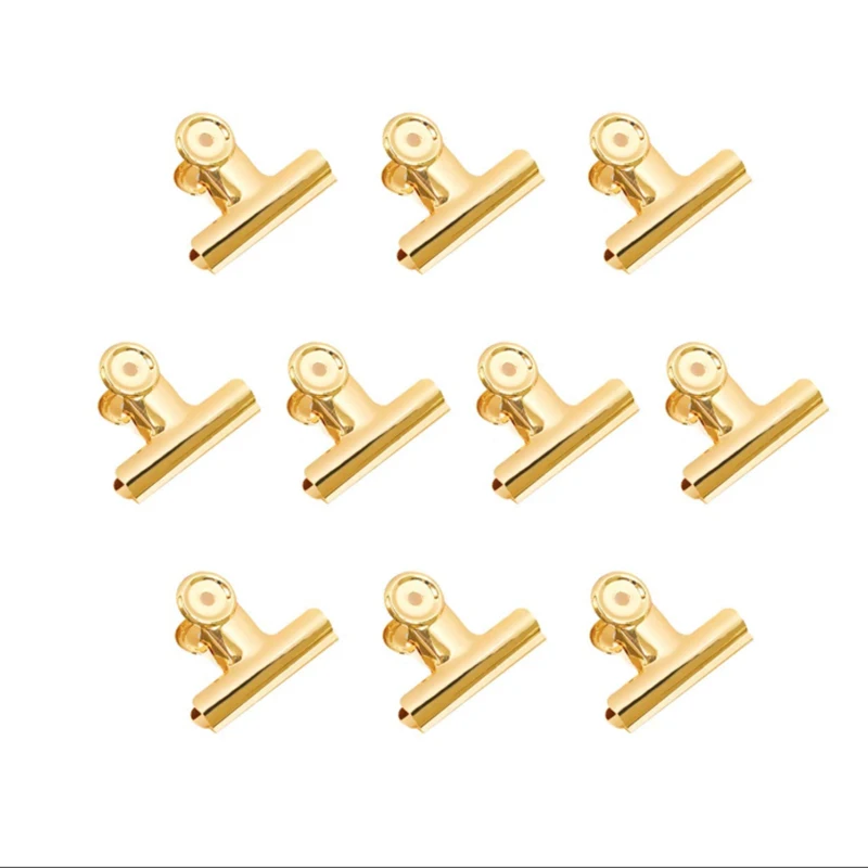 

30 Pack 1 Inch Small Bulldog Hinge Clips, Metal Binder Paper Clips File Paper Money Clamps for Tags Bags, Shops, Office and Home