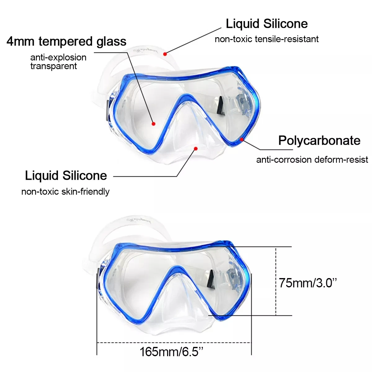 Профессиональный набор для подводного плавания маска дайвинга + плавники ласты