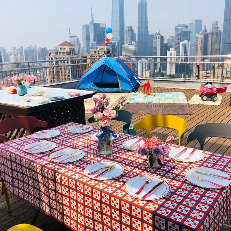 

Классические клетчатые планшеты MCAO для рождественского ужина, праздничной вечеринки, для использования в помещении или на улице, TJ6450