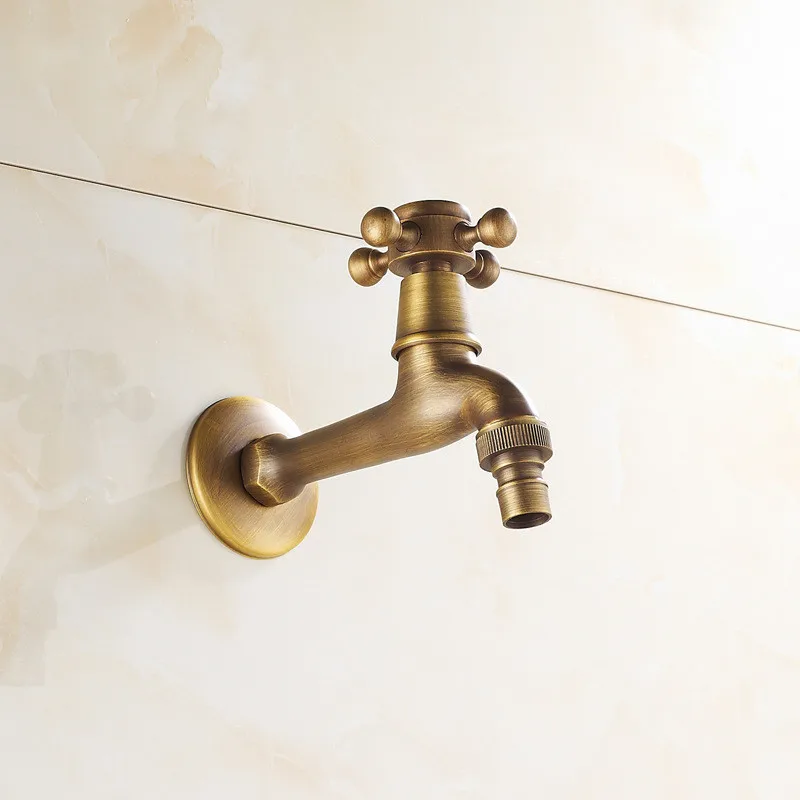 

Outdoor Garden Tap Vintage Dual Use Faucet Bathroom Wall Mounted Single Cold Water Faucet Washing Machine Sink Mop Pool Grifo