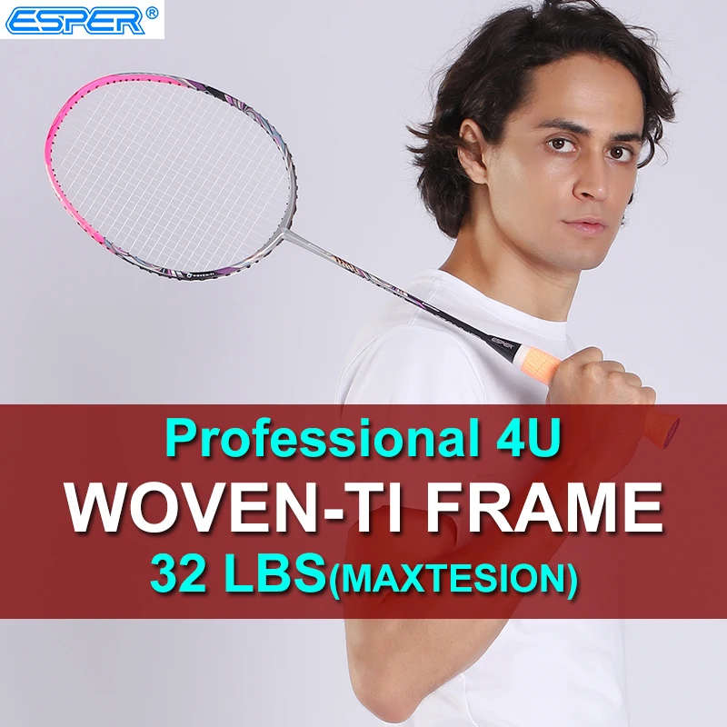 Профессиональная ракетка для бадминтона ESPER V6 Ti легкая тенниска из углеродного